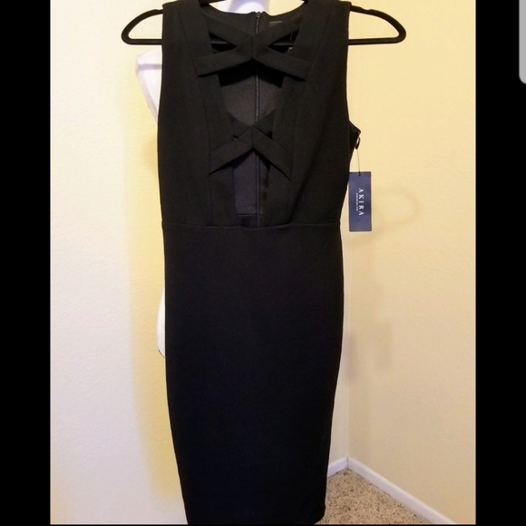 Akira Black Cutout Mini Dress - Picture 1 of 4